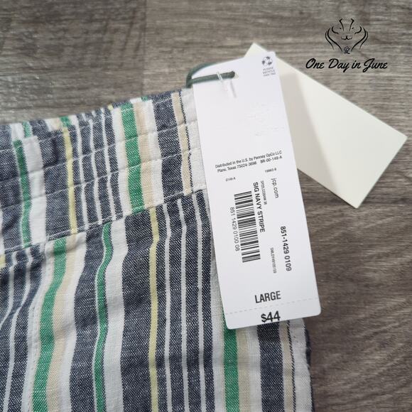 Liz Claiborne Cropped Linen Pants Size L - Picture 2 of 6